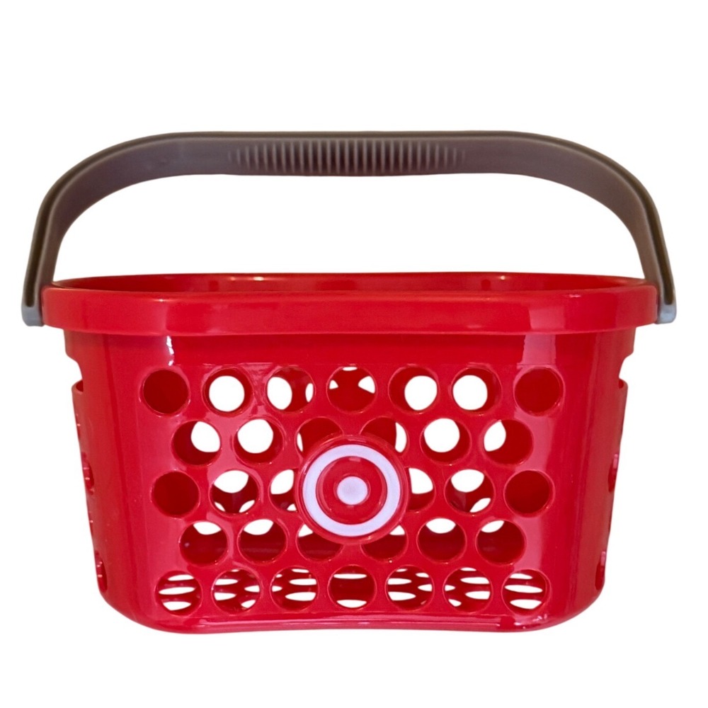 Target Spritz Mini Shopping Basket Red Plastic Toy Collectible